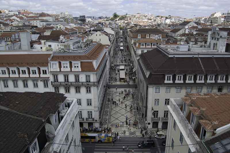 Lisboa desde el arco de Rua Augusta. Portugal