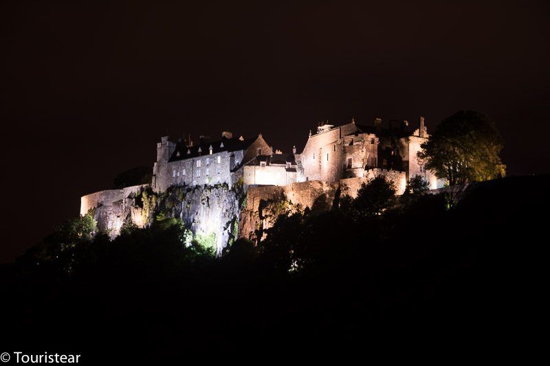 Stirling Castle illuminated at night