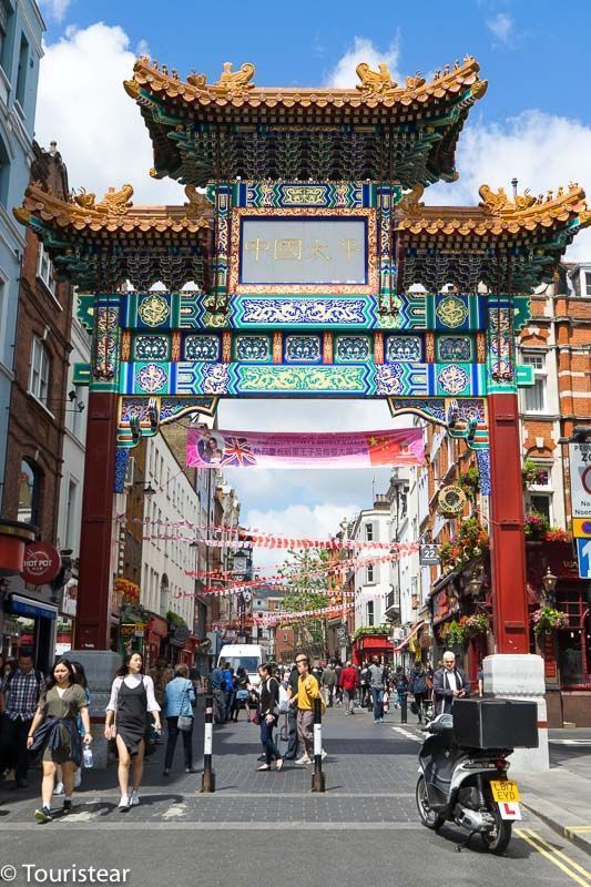 puertas del barrio chino, soho, londres