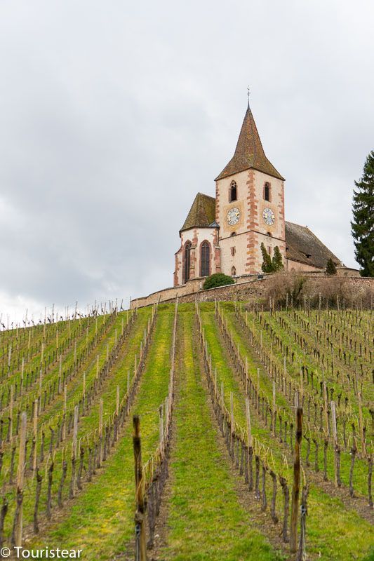 Iglesia de HUNAWIHR, ruta en coche por la Alsacia, Francia