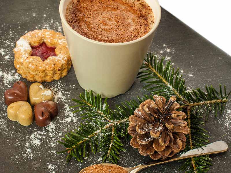 hot chocolate in bad weather in Paris