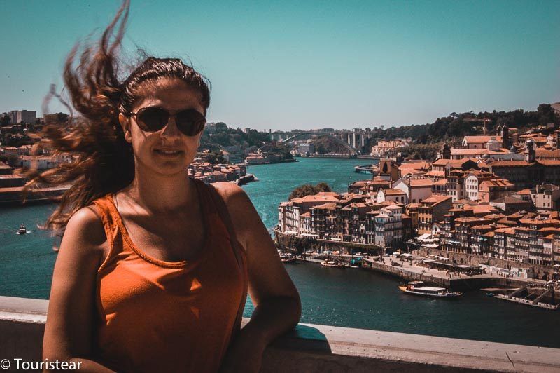 Vero from the Luis I Bridge in Porto, Portugal