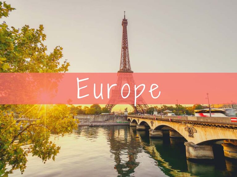 Europe with Eiffel Tower
