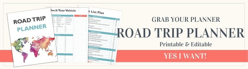 printable road trip planner