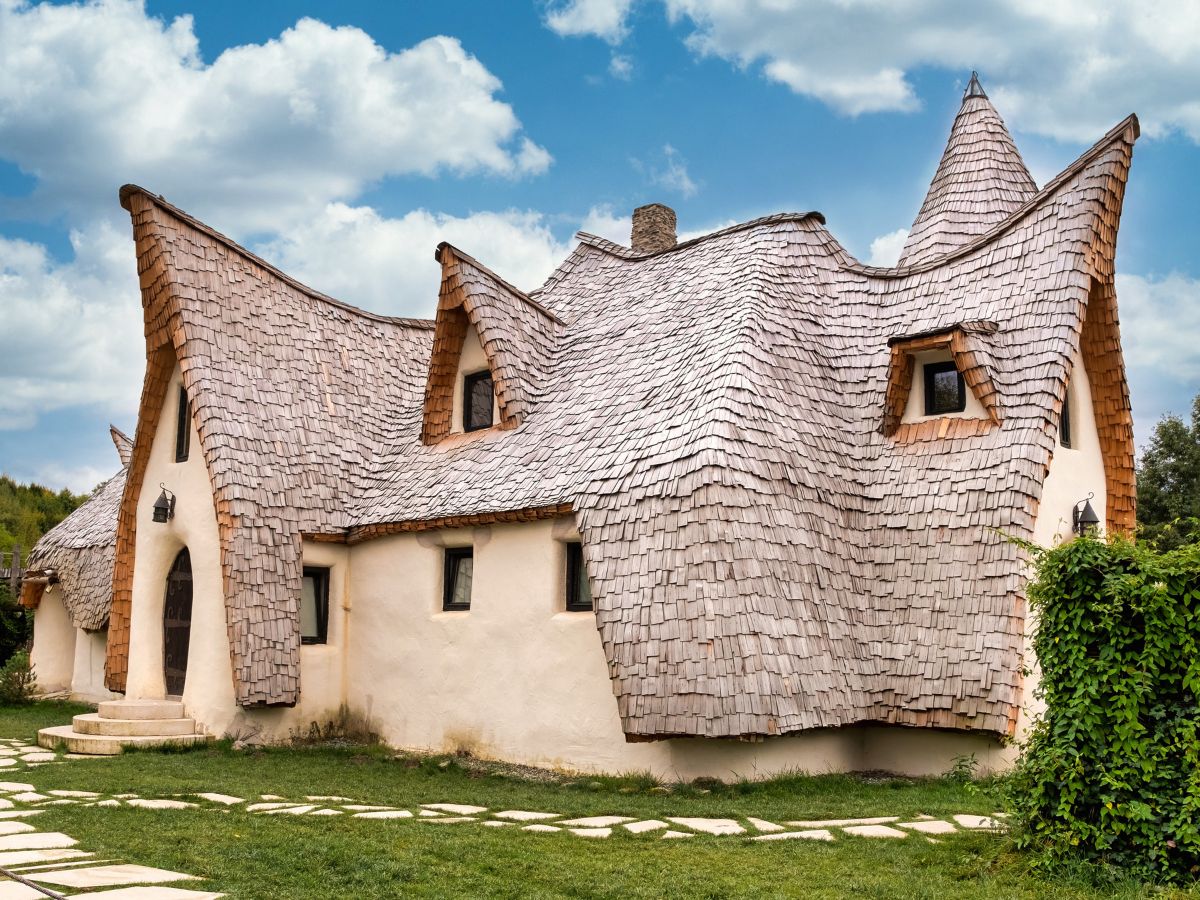 The long roof of the Clay Castle, Fairy Valley in Romania