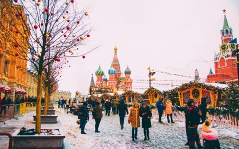 mercado navideño de Moscú