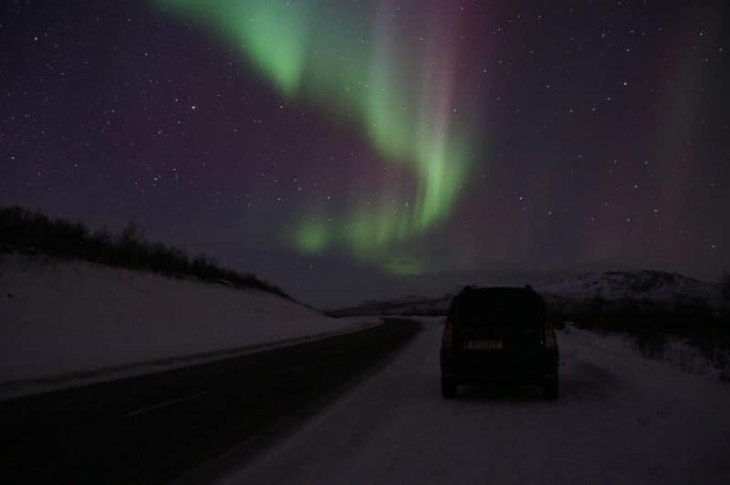 northern lights in Abisko, Sweden, Europe in Winter
