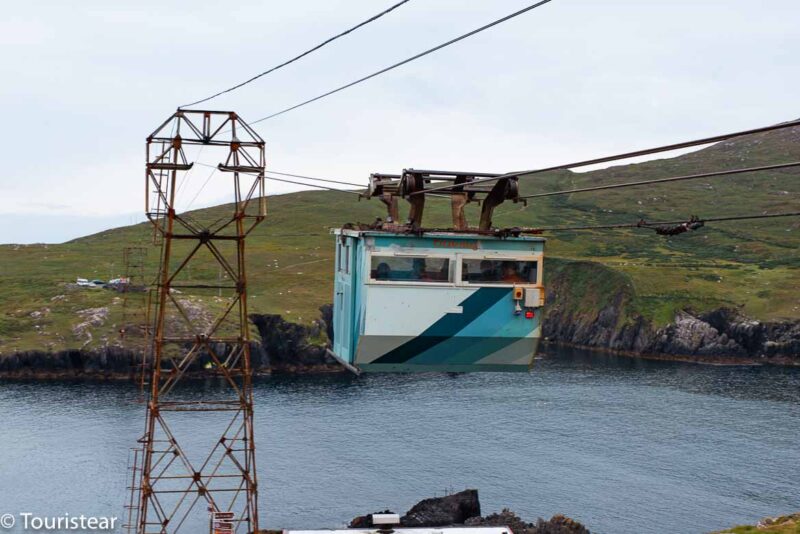 Cable Car at cloudy Dursey Island 