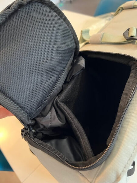 side entry backpack