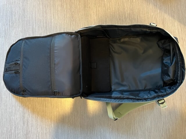 Nest backpack front opening