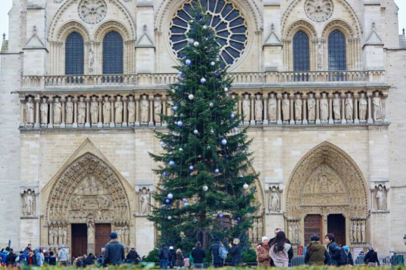 Notre Dame Cathedral at Christmas before the fire.