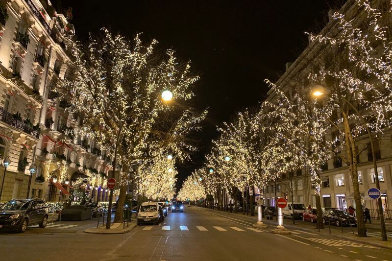 Christmas Lighting Paris Street