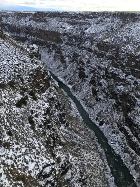 Rio Grande Gorge with snow