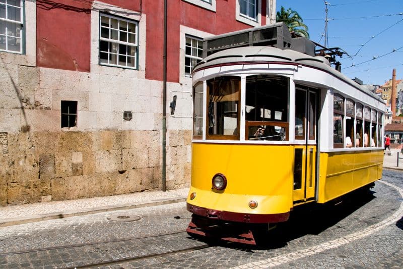 tram in portugal covered by Lisbon card
