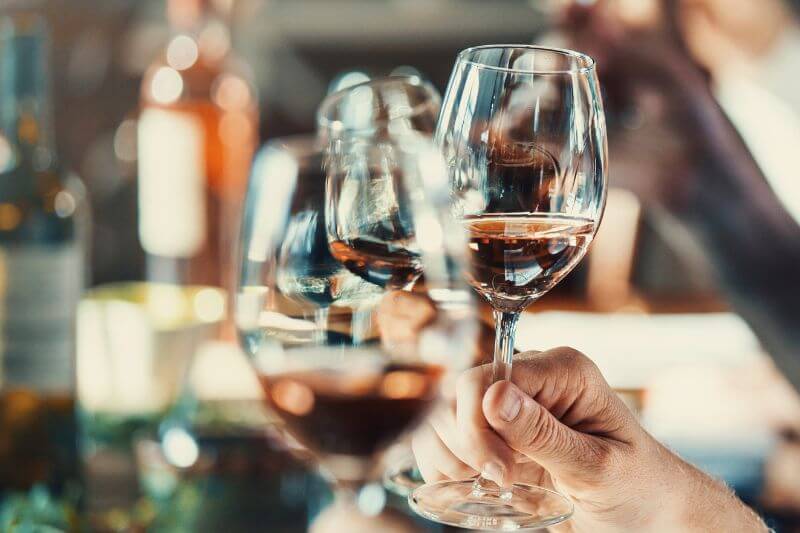 glasses in Wine tasting