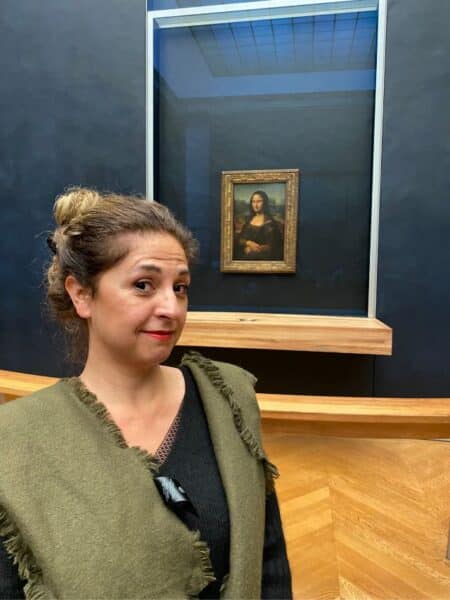 Vero selfi con la Mona Lisa