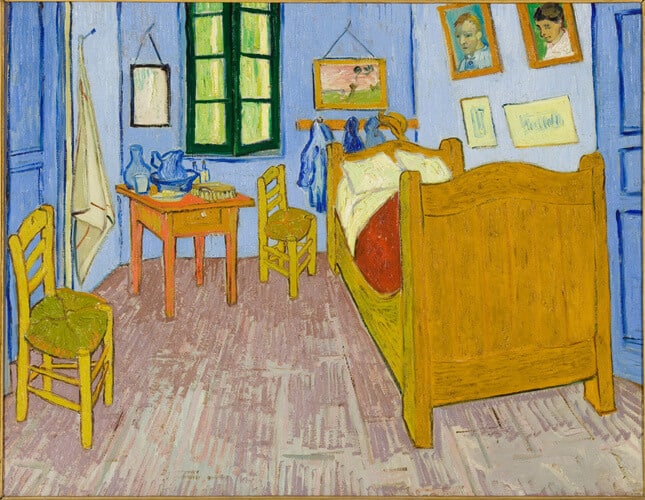 La habitación de Arlés, pintura de Van Gogh