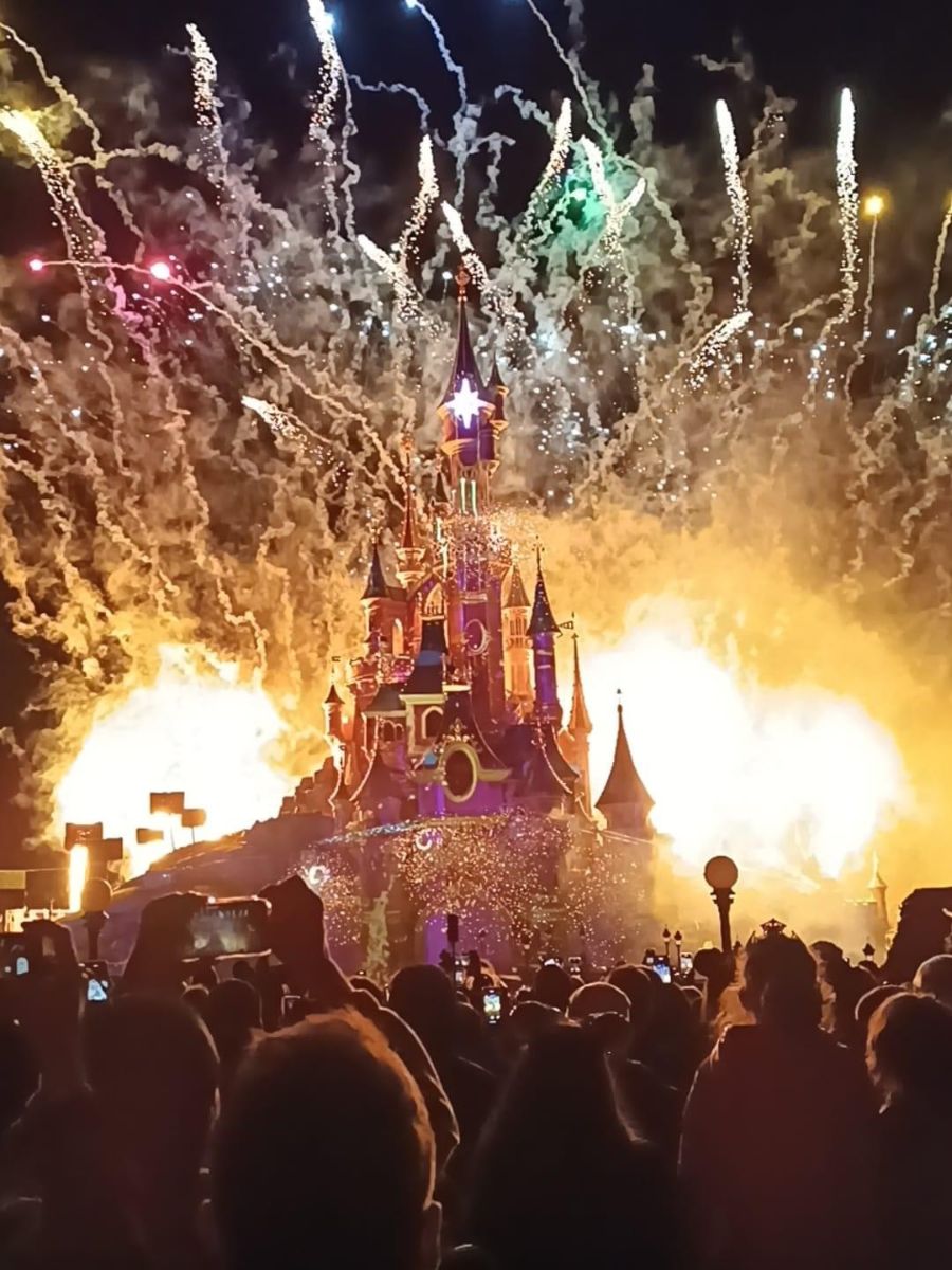Disneyland fireworks display show on a Day Trip from Paris