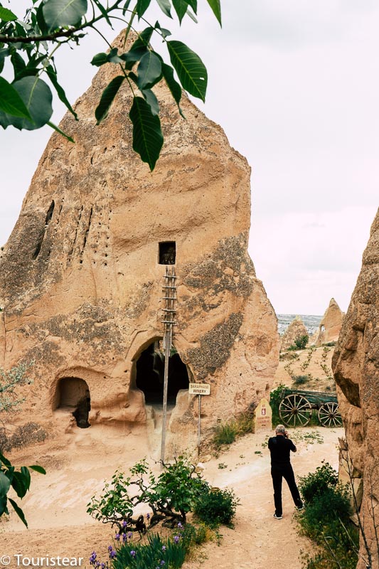 Winery in Cappadocia at rock formation