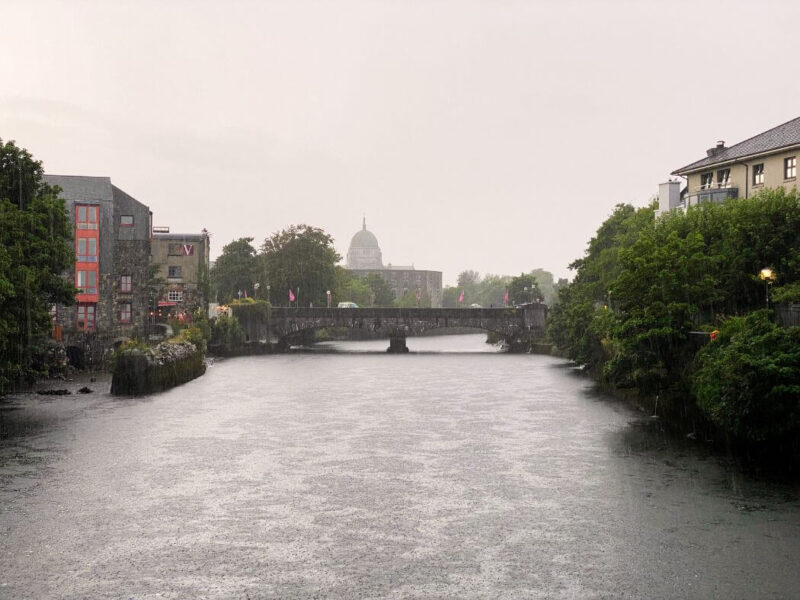 River Corrib with bad weather