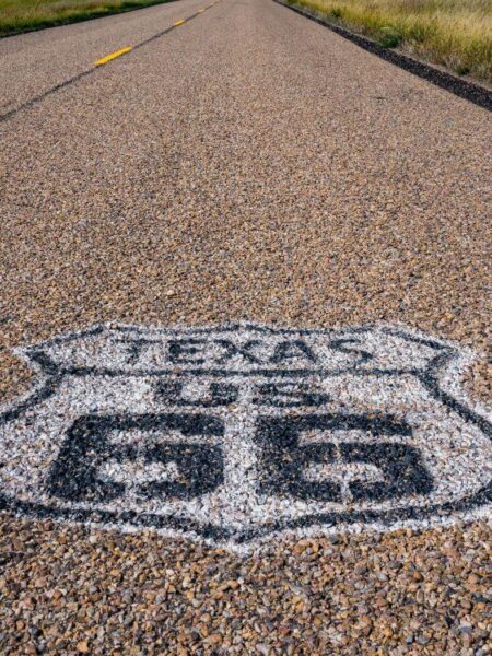 Señal de la Ruta 66 de Texas